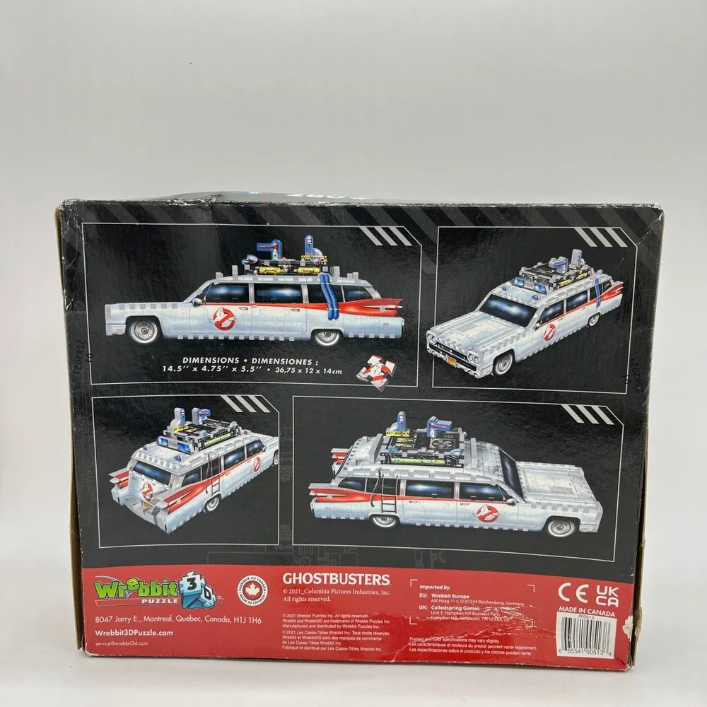 Ghostbusters Ecto-1 Wrebbit 3D Puzzle 280 Pieces Ages 12+ Collectible New in Box